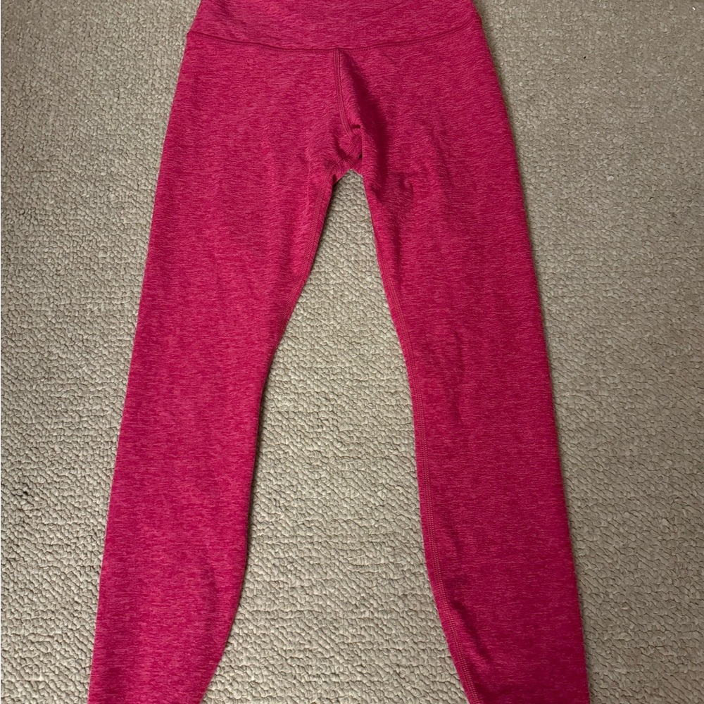 Alo High Waisted Yoga Legging, 3/4 Length, Hot Pink, Small